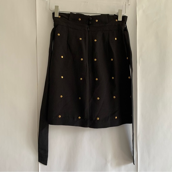 Alice by Temperley Claudia Studded mini skirt black silk blend - Picture 3 of 10